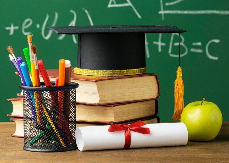 front-view-academic-cap-with-books-pencils_23-2148756619